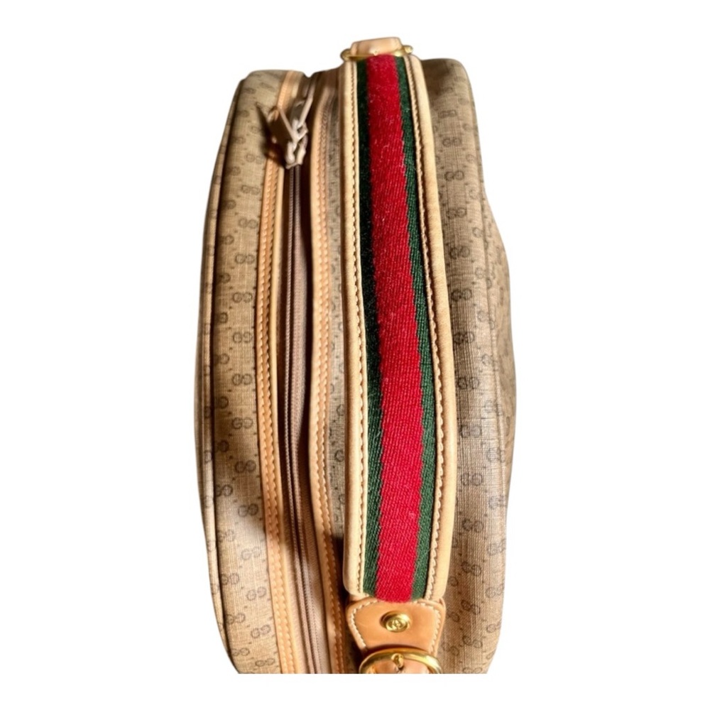 ⚡️SOLD⚡️ GUCCI Authentic Rare Vintage 17” XL Micro GG Canvas Luggage Travel Bag - Picture 8 of 14